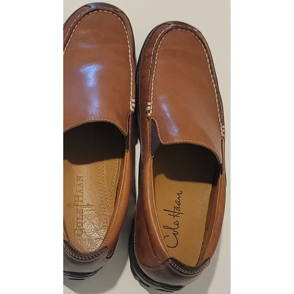 Cole Haan Tucker Loafers‎ Men's Shoes Driving Moccasin Tan Brown Leather Sz 8.5